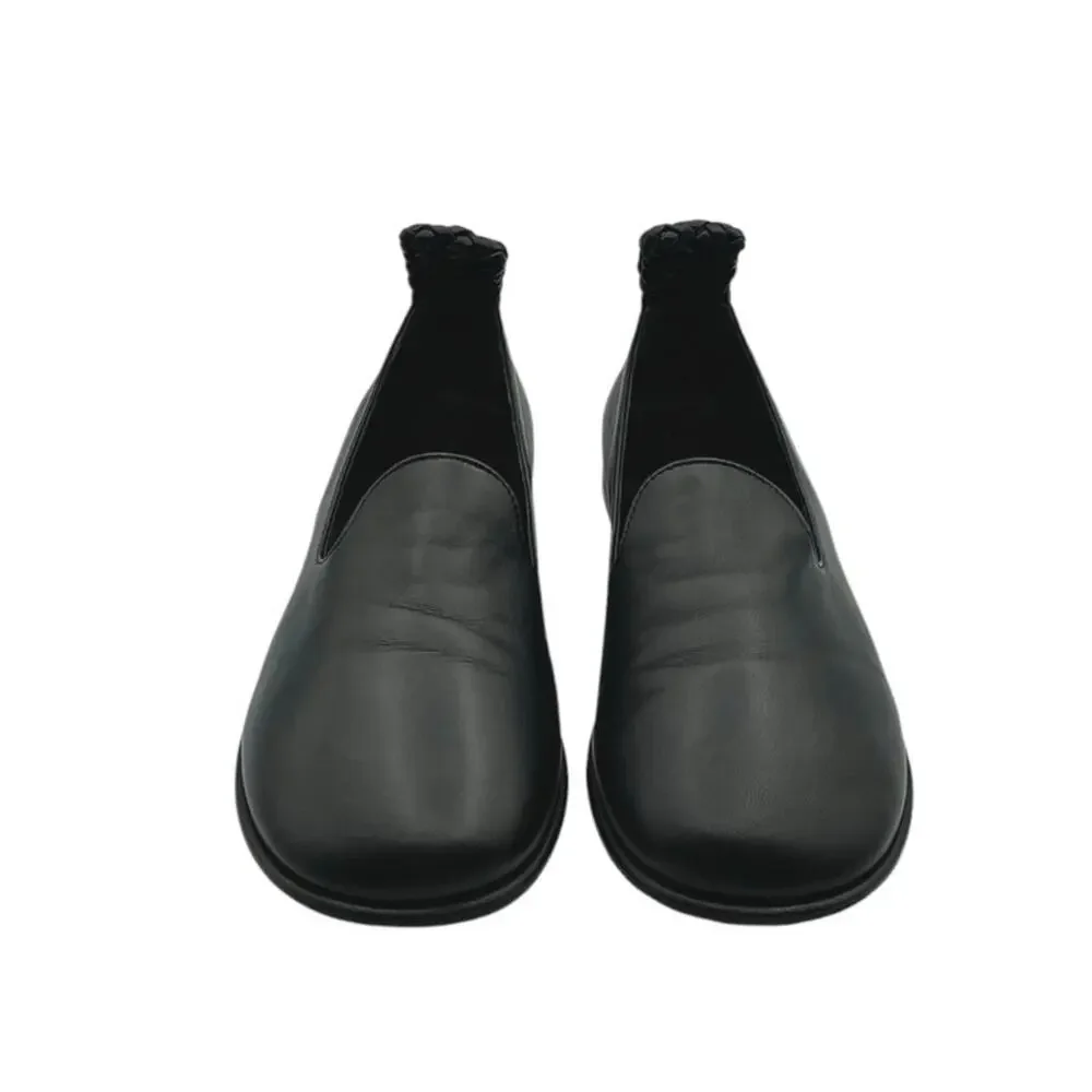 Dear Frances Mika Flat Black Leather Loafers Ballet Shoes Italy EU 37 1/2 US 7.5